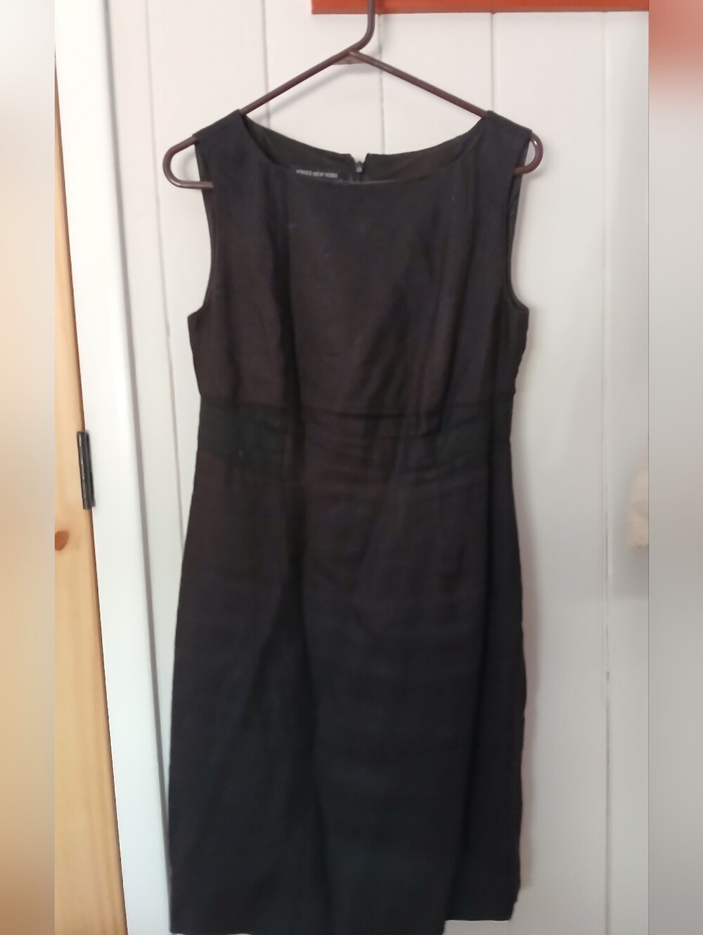 Black Linen Sheath Dress